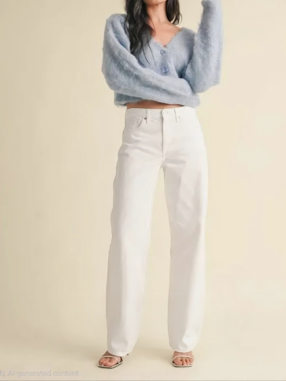 White Denim Wide Leg Jeans